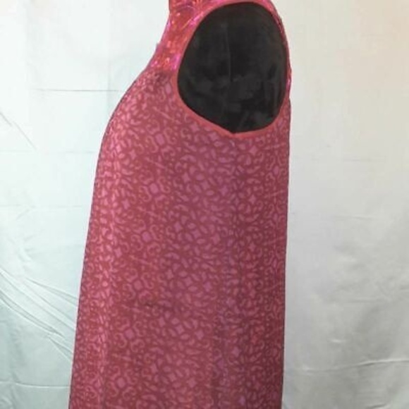 Anthropologie Niki Tlahajan Sz 0 Shift Dress Red Floral Keyhole Embroidry Party - Picture 5 of 10